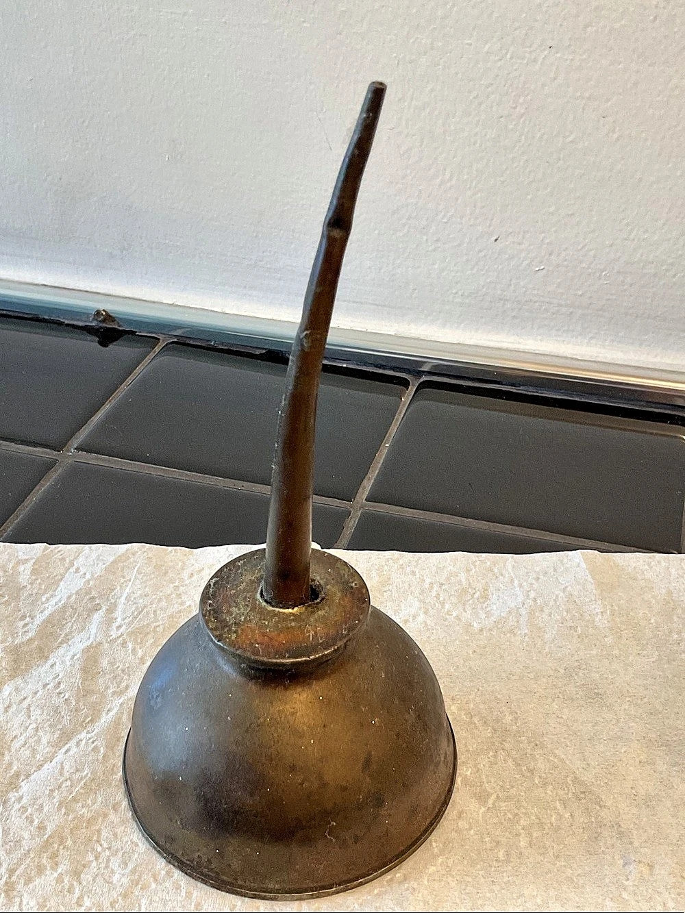 Vintage Brown Metal Decorative Object
